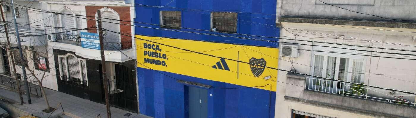 mural de adidas boca jrs