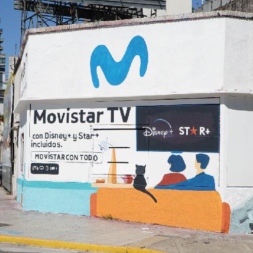 Mural Publicitario para Movistar TV